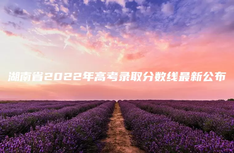 湖南省2022年高考录取分数线最新公布
