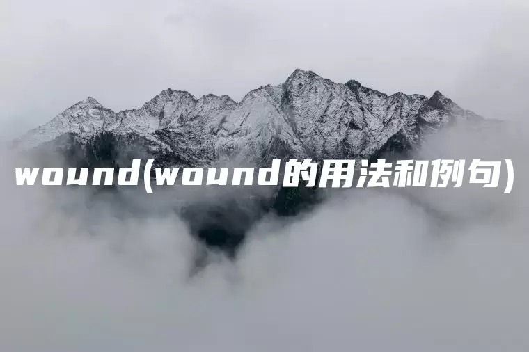 wound(wound的用法和例句)