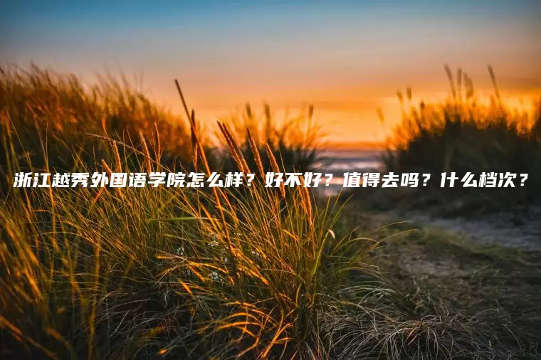 浙江越秀外国语学院怎么样？好不好？值得去吗？什么档次？