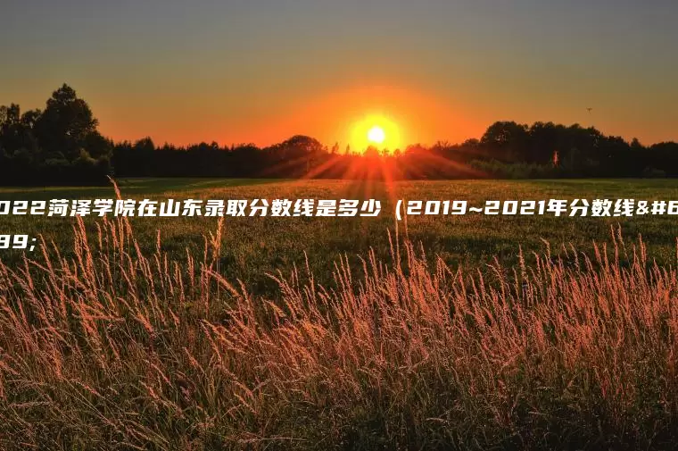 2022菏泽学院在山东录取分数线是多少（2019~2021年分数线）