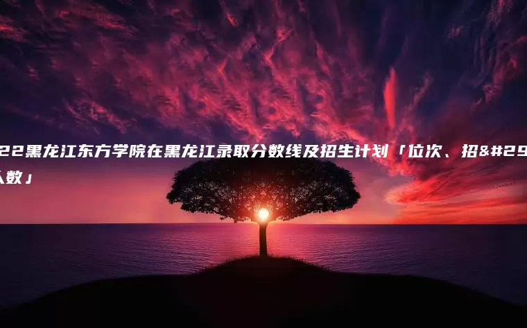 2022黑龙江东方学院在黑龙江录取分数线及招生计划「位次、招生人数」