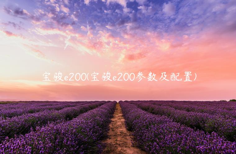 宝骏e200(宝骏e200参数及配置)