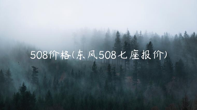 508价格(东风508七座报价)