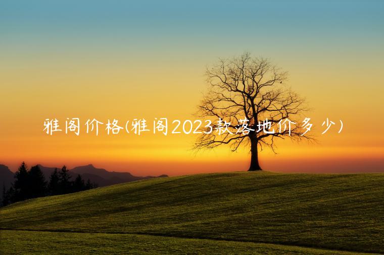 雅阁价格(雅阁2023款落地价多少)