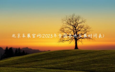 北京车展官网(2023年全国各地车展时间表)