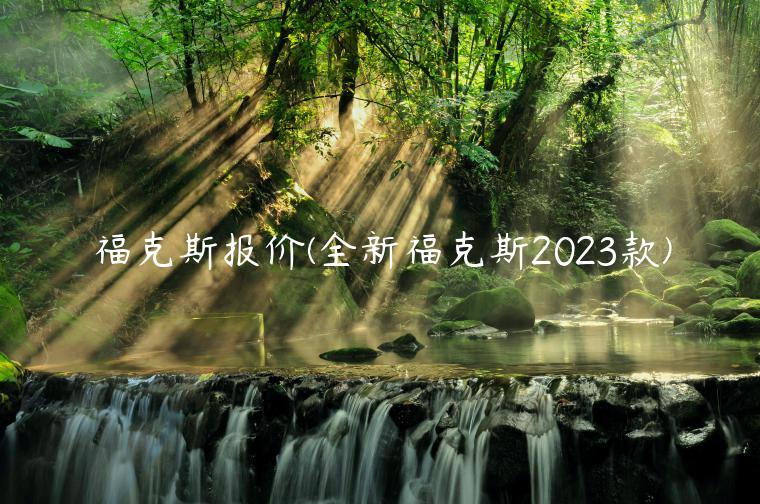 福克斯报价(全新福克斯2023款)