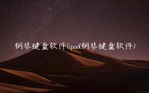 钢琴键盘软件(ipad钢琴键盘软件)